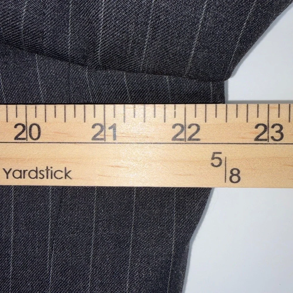 Brooks Brothers 1818 Madison Suit Mens 43L 37W Black Pinstripe Wool 2 Button